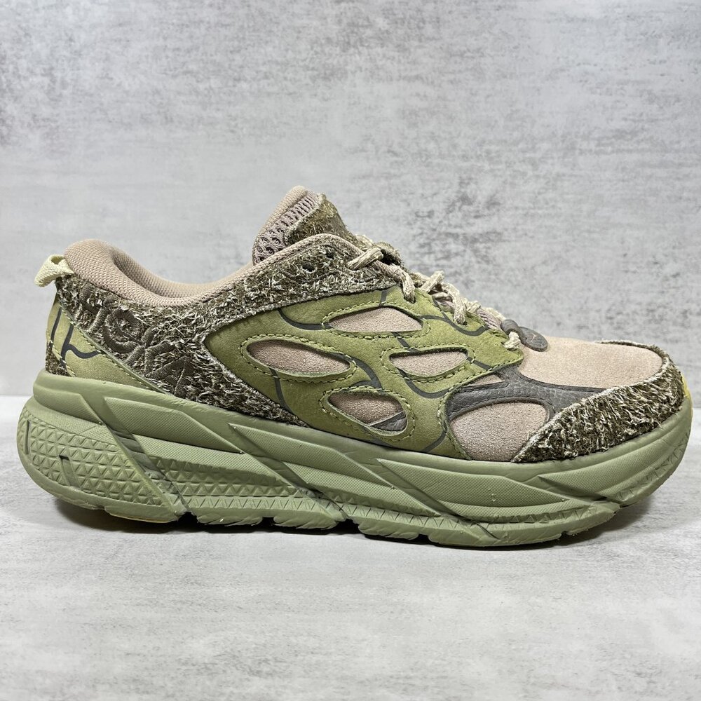 Hoka One One U Clifton L Suede Running Shoes - Women's Size 7.5 - Green - Picture 4 of 10